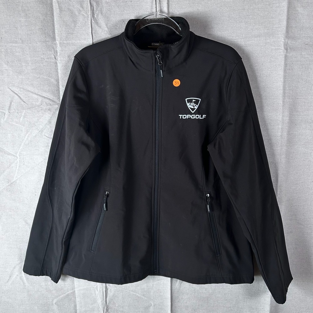 Core 365 Ladies Soft Shell Jacket XL Black Topgolf Full Zip Fleece Lined‎ 78184